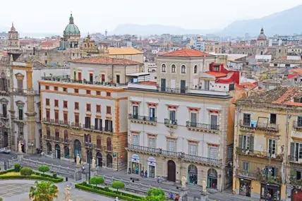 Blick über Palermo von der Kathedrale Maria Santissima Assunta. 