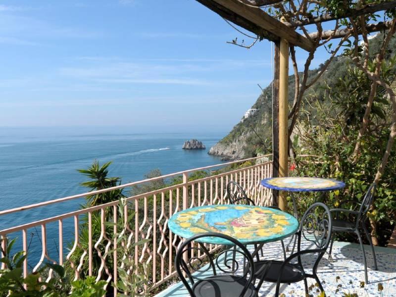 Terras aan zee hotel Amalfi